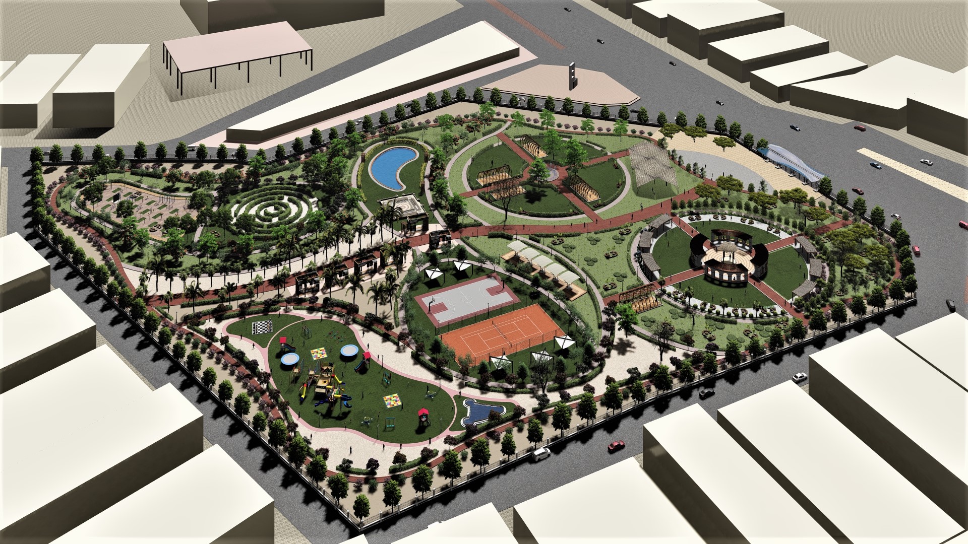 Sports complex Design By Komal Parvez